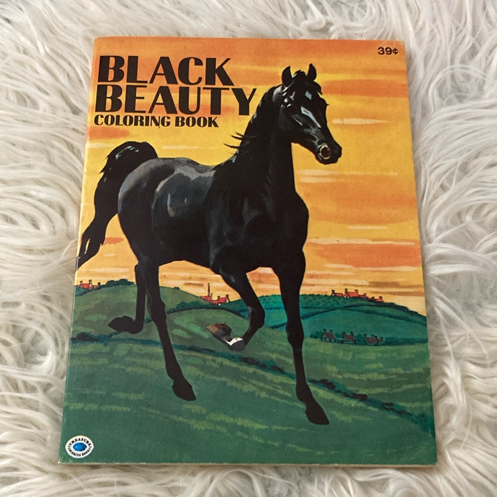 Vintage Treasure Coloring Book Black Beauty 60’s-70’s
